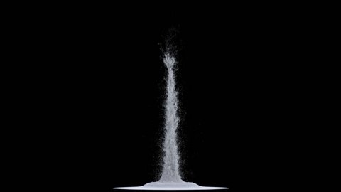 high detailed Water Blast Explosion in slow motion with alpha (HD, high definition, 1080p, 1920x1080) isolated on black