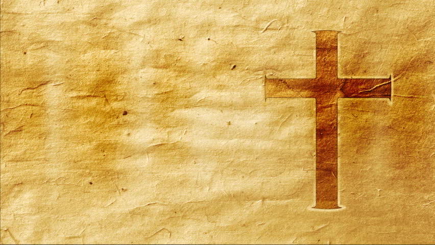 A Cross On Parchment with Stock Footage Video (100% Royalty-free