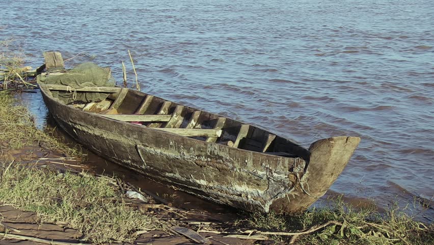 old dugout canoe by the stock footage video 100% royalty