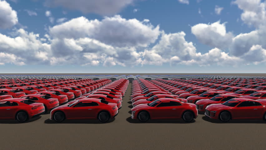 Cars Lined Up In The Stock Footage Video 100 Royalty Free Shutterstock