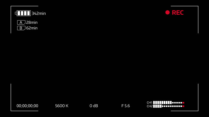 Camera Viewfinder Digital Overlay Display 4k Stock Footage Video (100% ...