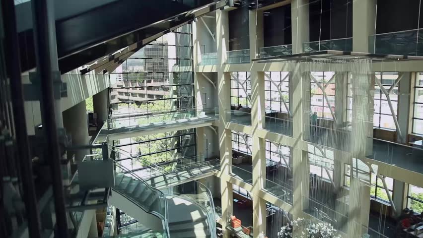Salt Lake City library inside elevator