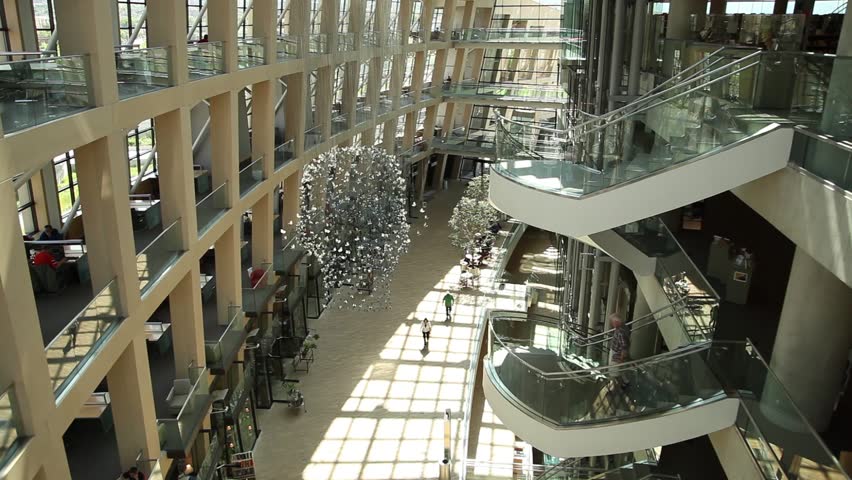 Salt Lake City library inside stairs