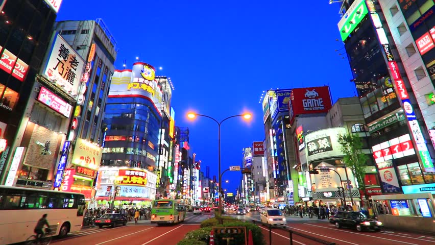 Tokyo Japan April 26 Night Time Stock Footage Video 100 Royalty Free Shutterstock