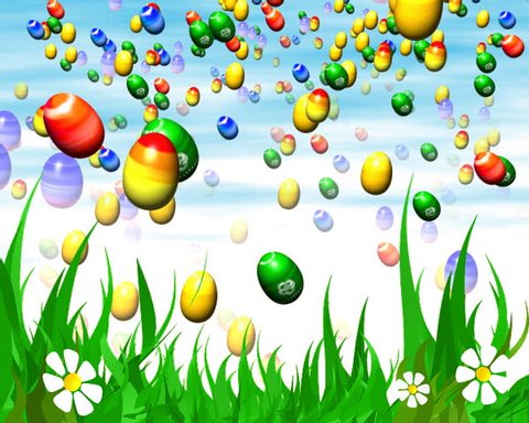 Easter 3d animation - LOOP Stock Video