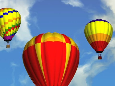 Hot Air Balloons 1280x960

Six colorful rotating hot air balloons rise in the sky. The feel of this video is of high flying freedom and fun. This video is loop-able.