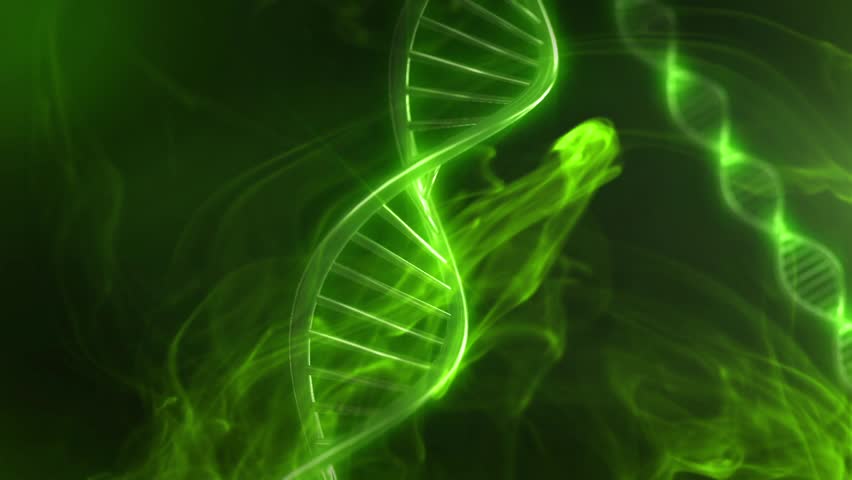 Green Dna Strand Slow Motion Stock Footage Video (100% Royalty-free