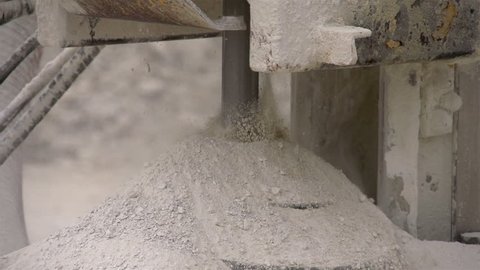 The fine dust from a rock drilling machine in a limestone industry