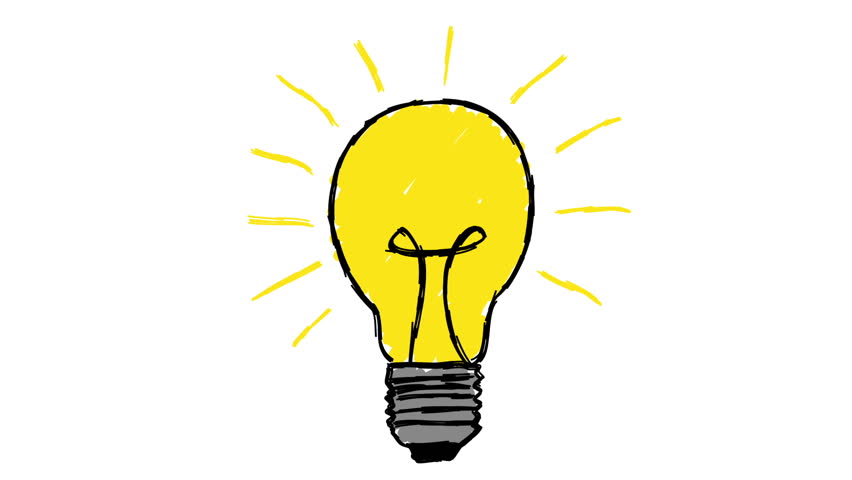hand drawn light bulb invention idea Stok Videosu (%100 Telifsiz) 106292113...