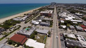 Aerial video of Lauderdale By The Sea Fort Lauderdale FL