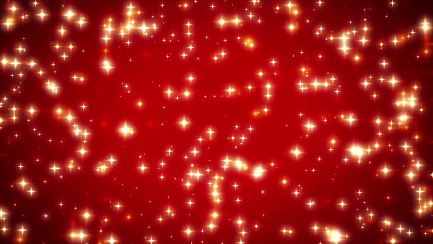 Warm Sparkling Red Stars Twinkle Stock Footage Video (100% ...