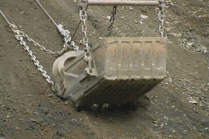 Excavator in a quarry.