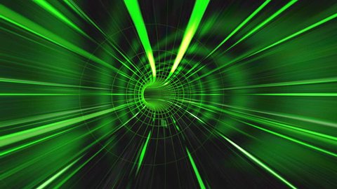 Abstract green tunnel background  Stock Video