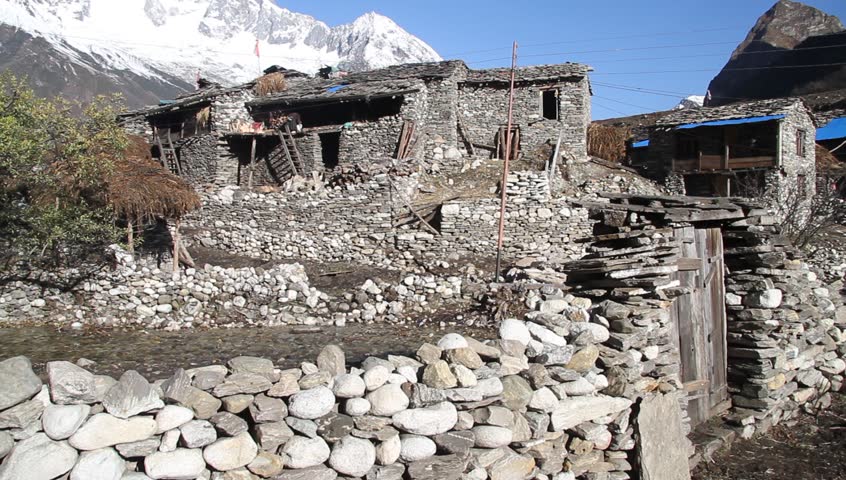 Houses in Samagoon village in Nepal