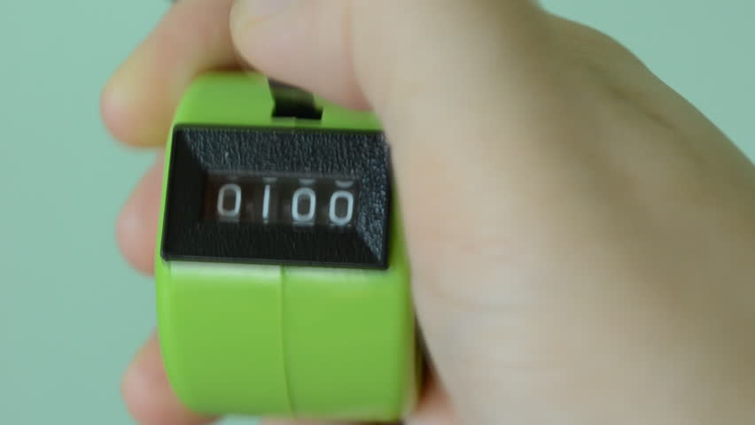 hands using manual counting machine counts Stock Footage Video (100% ...