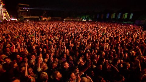 Victoria Park, London UK: 2012 - EXT Concert Crowd Festival Night