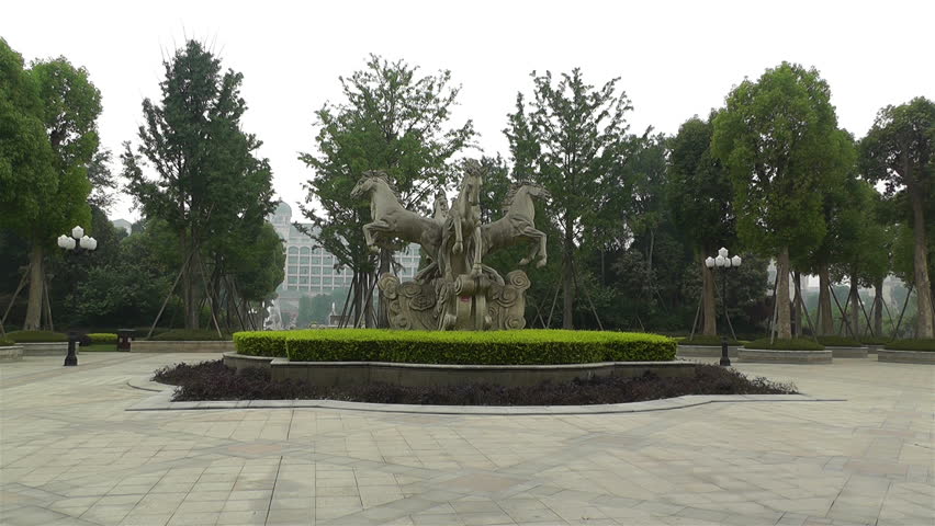 European Style Park Statues in Sichuan China