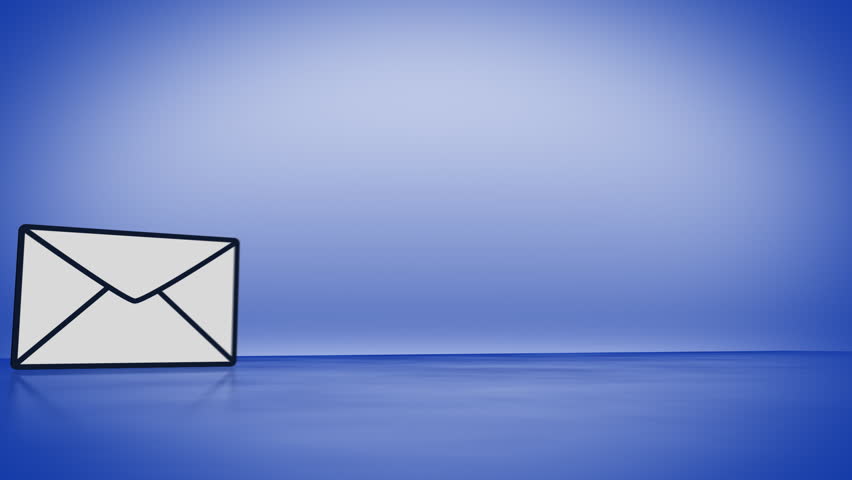 Animation of opening an email.