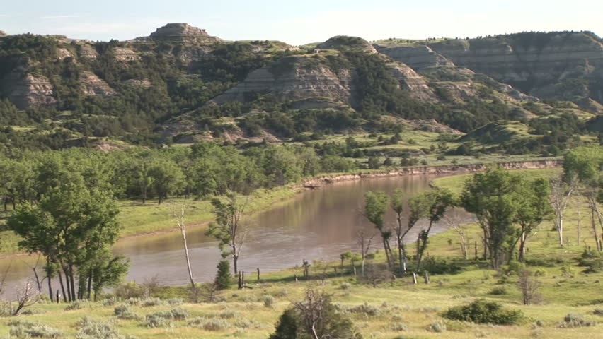 river, stream Theodore Roosevelt National Park Summer Little Missouri River Riparian