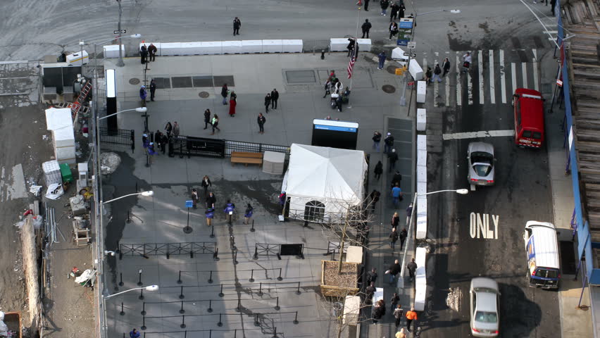 Timelapse of construction area near Ground Zero in Manhattan, New York.