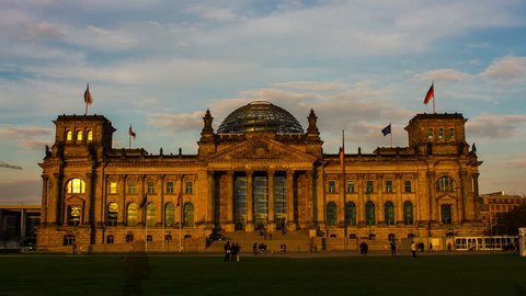 Crowd People Tourists Visiting Exit Reichstag Stock Footage Video (100% ...