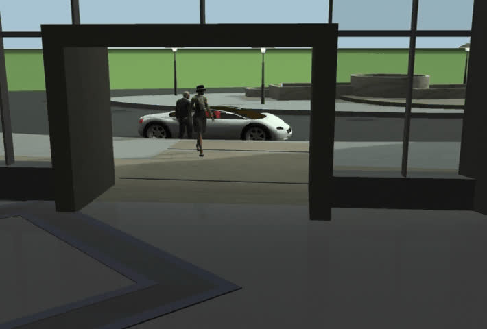 Couple coming to a  office 