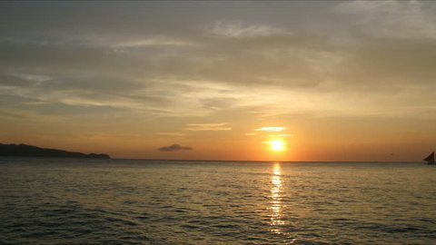 Time lapse of sunset on Barocay island, Philippines