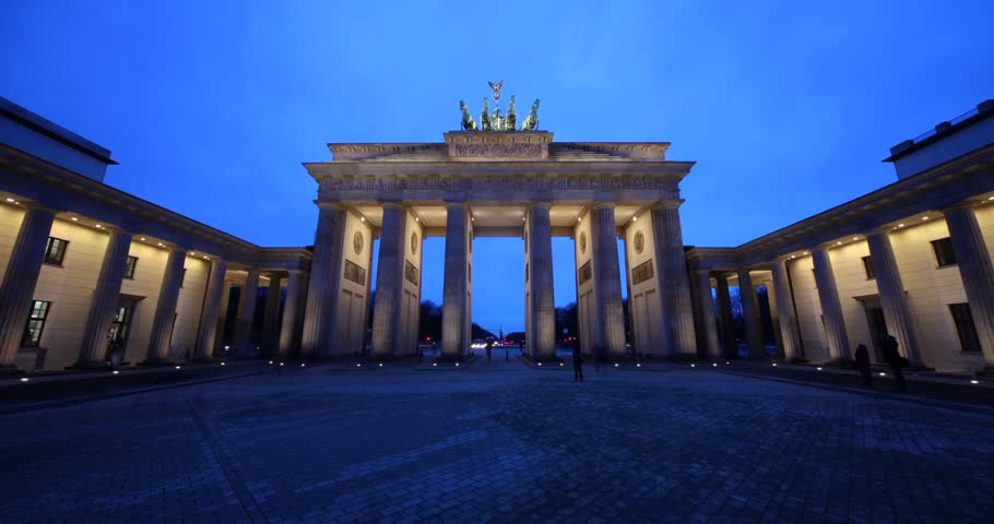 4K Timelapse Video footage. Berlin, Brandenburg Gate. Royalty-Free Stock Footage #6502289