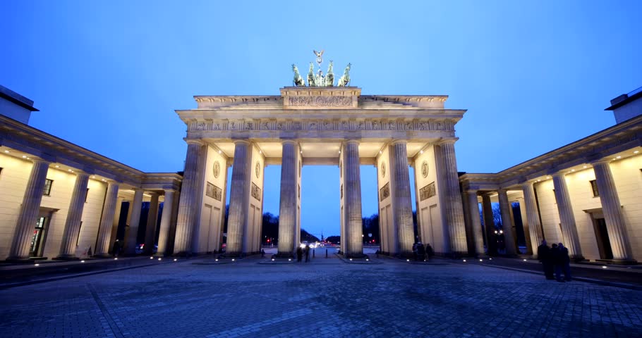 4K Timelapse Video footage. Berlin, Brandenburg Gate. Royalty-Free Stock Footage #6502292