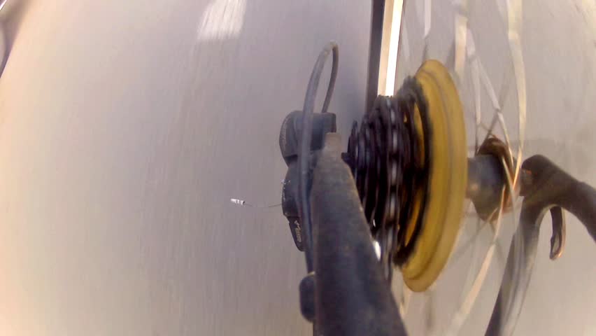 mechanism bike closeup at shifting gears