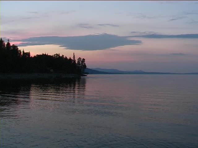Lake at sunset