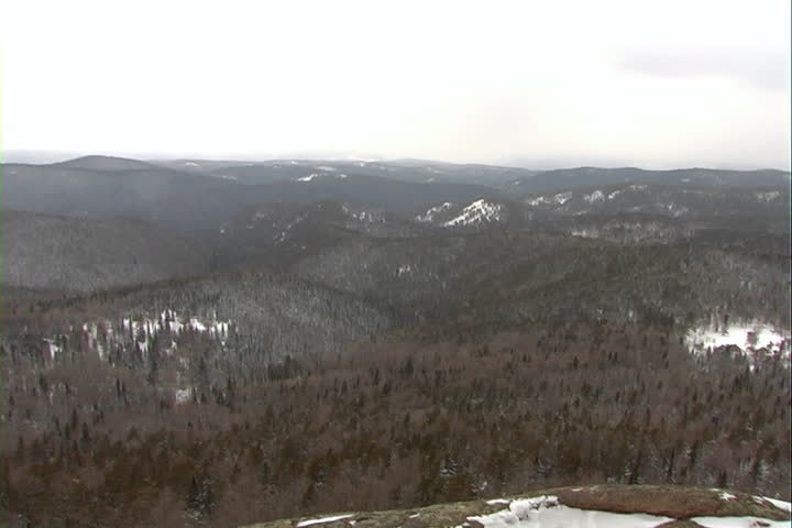 Winter. The Mountain landscape.