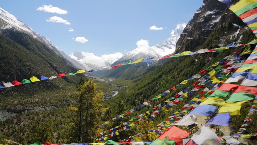 Prayer Flags And Snow Mountains Stock Footage Video 100 Royalty Free 652 Shutterstock