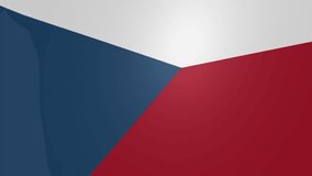 flag of the Czech Republic with fabric structure; looping