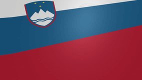 flag of Slovenia with fabric structure; looping