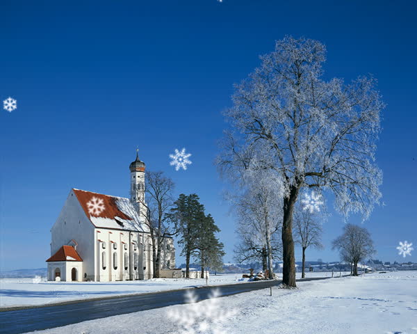 snowing landscape