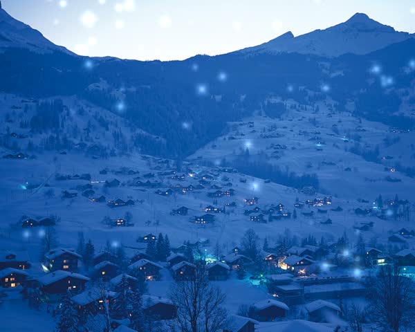 snowing landscape