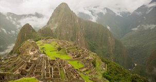 4K Timelapse video footage of Machu Picchu in Peru
