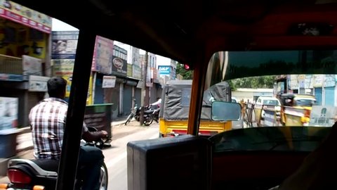 Tuk tuk taxi ride in Coimbatore India