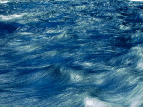 NTSC - Video Background 2213: Abstract blue ocean waves ripple and roll (Loop).