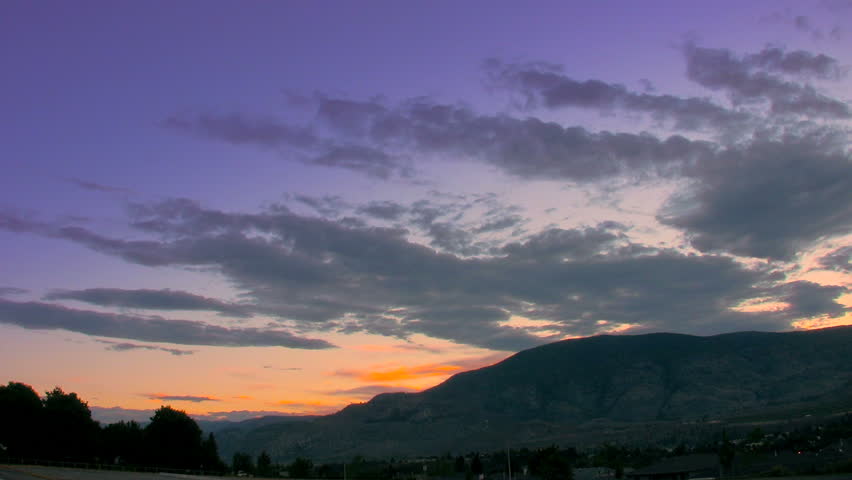 High Mountain Desert Time Lapse, Purple Sky