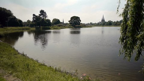 Stowe Pool - Lichfield Cathedral.
Stowe Pool in Lichfield with the spires of Lichfield cathedral in the distance.