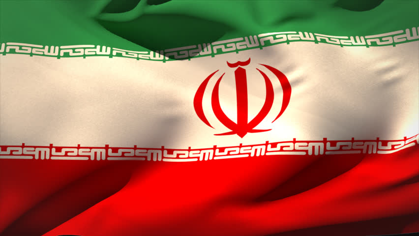 large iran national flag waving filling Stock Footage Video (100% ...