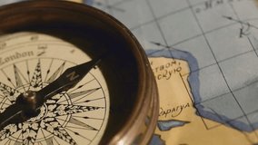 Stock Video Footage compass, old mariner's compass old mariner's compass,stock footage,journey,  traveling, trip