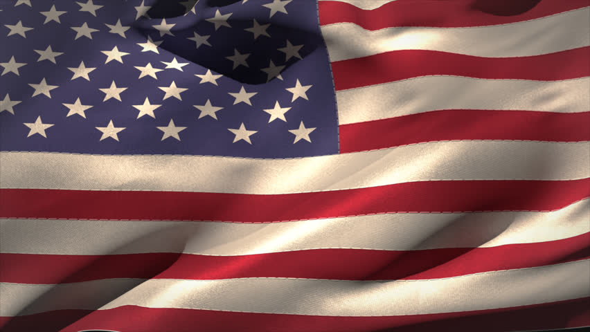 Digitally Generated American Flag Waving Taking Stock Footage Video