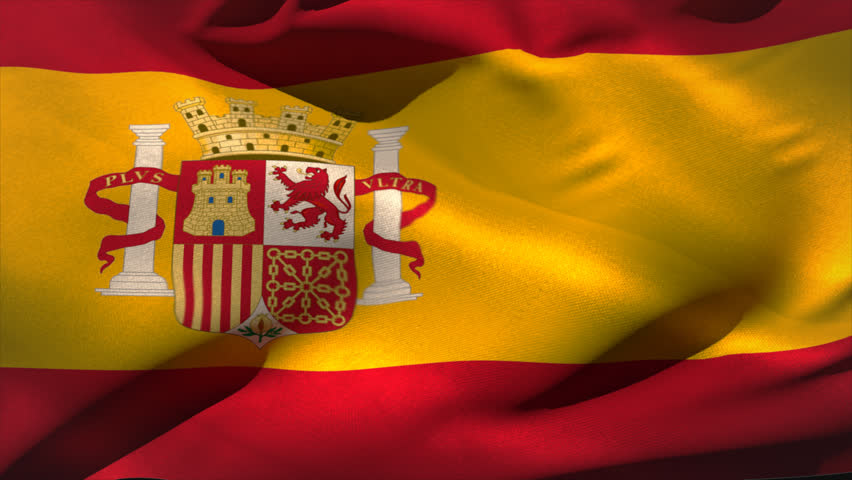 digitally generated spain flag waving taking Stock Footage Video (100% ...