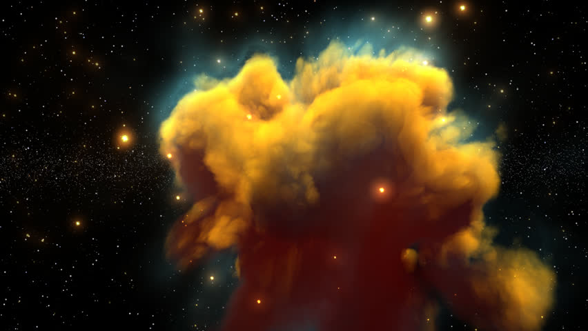 Space Travel through Nebula and stars