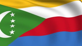 Flying Flag of Comoros | LOOPED |