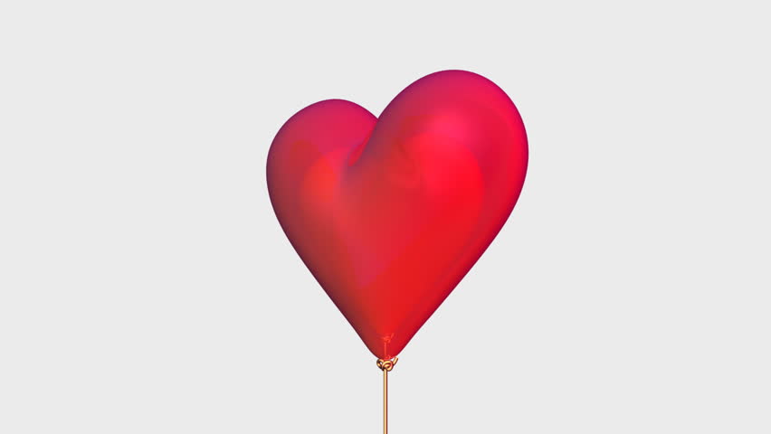 heart shaped balloon on the white 