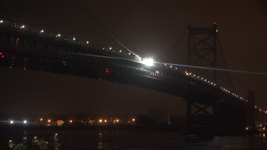Lit Bridge at Night, Darkness